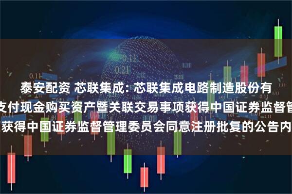 泰安配资 芯联集成: 芯联集成电路制造股份有限公司关于发行股份及支付现金购买资产暨关联交易事项获得中国证券监督管理委员会同意注册批复的公告内容摘要